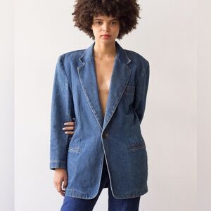Maxilou Studded Jean Jacket Blazer Size M C31